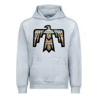 Heather Grey Western Green Aztec Thunderbird Urban Hoodie - Bettercallsaul
