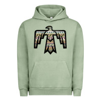 Pigment Oil Green Western Green Aztec Thunderbird Urban Hoodie - Bettercallsaul
