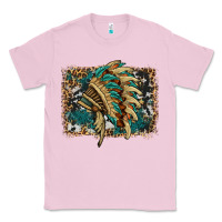 Bubblegum Pink indian headdress with background Classic Tee - HRA Design Shop