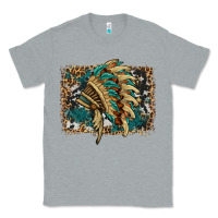 Heather Grey indian headdress with background Classic Tee - HRA Design Shop