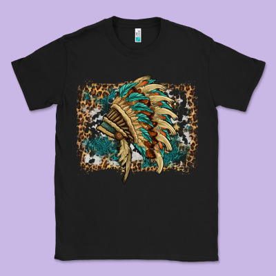 Indian Headdress With Background Classic Tee Designed By Hra Design Shop