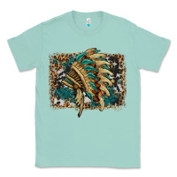 Seafoam indian headdress with background Classic Tee - HRA Design Shop