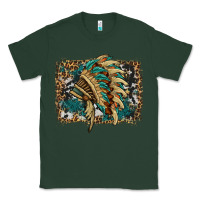 Sports Green indian headdress with background Classic Tee - HRA Design Shop