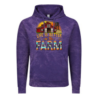 Cloud Purple life is better on the farm with barn Vintage Hoodie - texasbilliewilder
