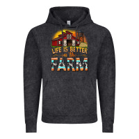 Vintage Black life is better on the farm with barn Vintage Hoodie - texasbilliewilder