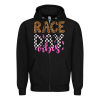 Black race day vibes Zipper Hoodie - Artiststas