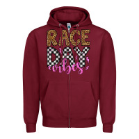 Burgundy race day vibes Zipper Hoodie - Artiststas