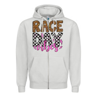 Dove Grey race day vibes Zipper Hoodie - Artiststas