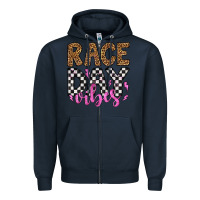 Navy race day vibes Zipper Hoodie - Artiststas
