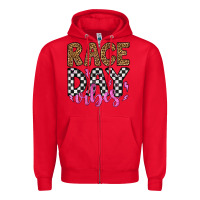 Red race day vibes Zipper Hoodie - Artiststas