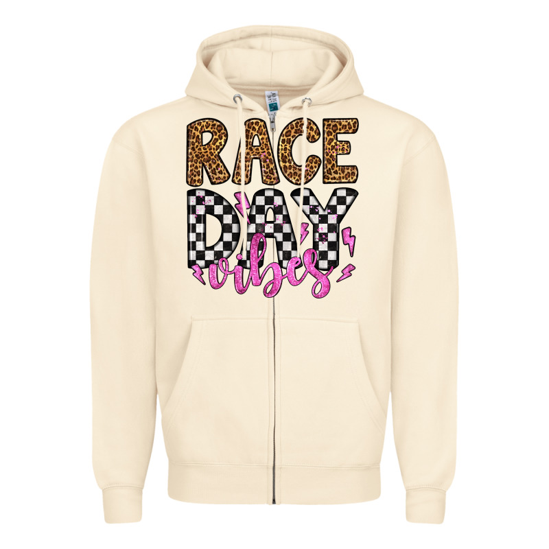 Race Day Vibes Zipper Hoodie by Artiststas | Teevron