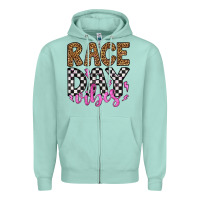 Seafoam race day vibes Zipper Hoodie - Artiststas