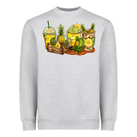 Heather Grey pineapple farm fresh coffee cups Heavyweight Sweatshirt - Zillion Design Studio