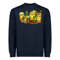 Navy pineapple farm fresh coffee cups Heavyweight Sweatshirt - Zillion Design Studio