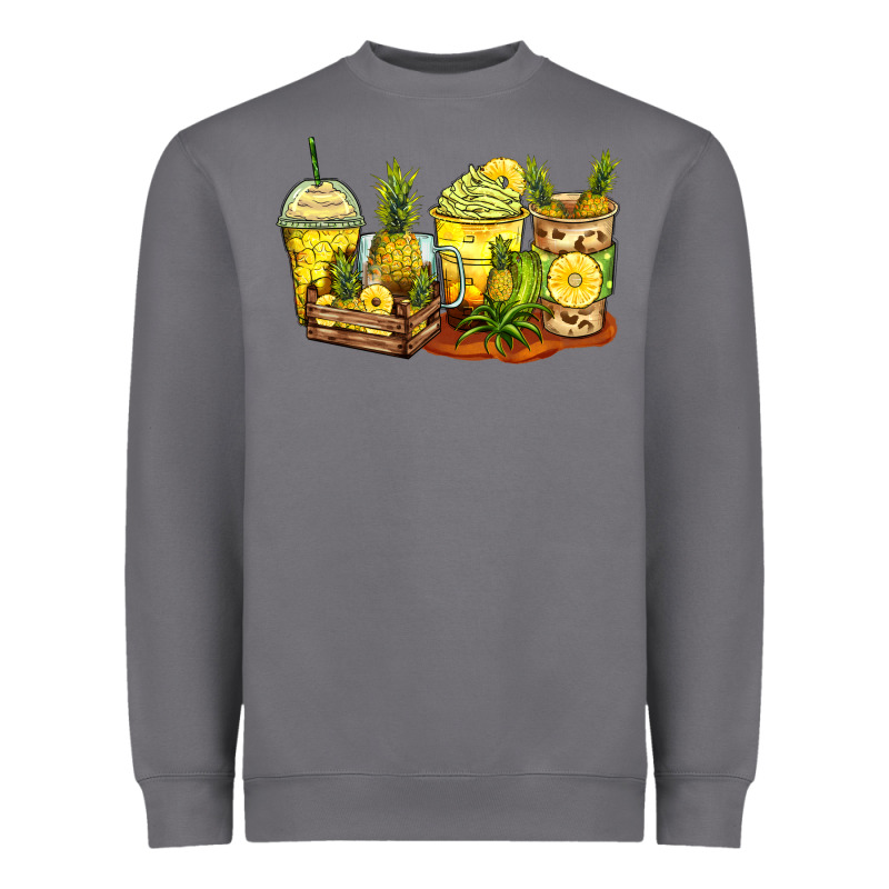 Pineapple Farm Fresh Coffee Cups Heavyweight Sweatshirt by Zillion Design Studio | Teevron