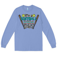 Colony Blue softball Long Sleeve Tee - CowhideDigitalArt