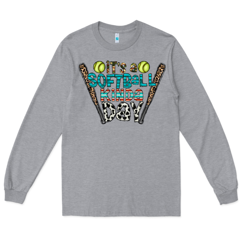 Softball Long Sleeve Tee by CowhideDigitalArt | Teevron