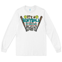 White softball Long Sleeve Tee - CowhideDigitalArt
