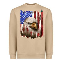 Mushroom usa flag with eagle head Heavyweight Sweatshirt - texasbilliewilder