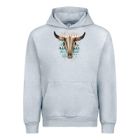 Heather Grey Western Aztec Bull Skull Urban Hoodie - Bettercallsaul