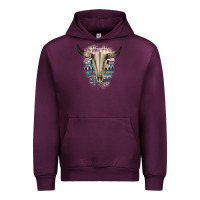 Mauve Wine Western Aztec Bull Skull Urban Hoodie - Bettercallsaul