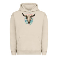 Pigment French Oak Western Aztec Bull Skull Urban Hoodie - Bettercallsaul
