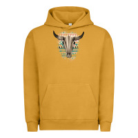 Pigment Peanut Butter Western Aztec Bull Skull Urban Hoodie - Bettercallsaul