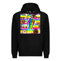Black Pride lgbtq hands with cowhide seamless pattern Premium Hoodie - BundleAndBundleShop