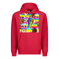 Cardinal Pride lgbtq hands with cowhide seamless pattern Premium Hoodie - BundleAndBundleShop