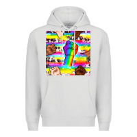 Dove Grey Pride lgbtq hands with cowhide seamless pattern Premium Hoodie - BundleAndBundleShop