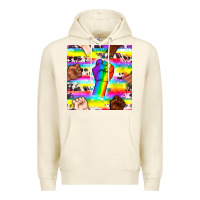 Sandshell Pride lgbtq hands with cowhide seamless pattern Premium Hoodie - BundleAndBundleShop