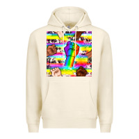 Tofu Pride lgbtq hands with cowhide seamless pattern Premium Hoodie - BundleAndBundleShop