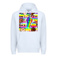 White Pride lgbtq hands with cowhide seamless pattern Premium Hoodie - BundleAndBundleShop