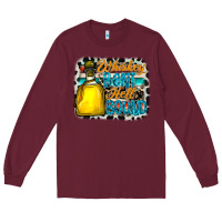 Burgundy whiskey bent hell bound Long Sleeve Tee - CowhideDigitalArt