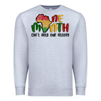Heather Grey one month cant hold our history Premium Sweatshirt - MaliasSmallBusiness