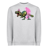 Heather Grey balerina t rex dinosaur with tutu Heavyweight Sweatshirt - RanaPortraitStore