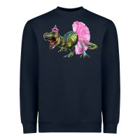 Navy balerina t rex dinosaur with tutu Heavyweight Sweatshirt - RanaPortraitStore