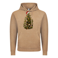 Vintage Coffee Skeleton merry christmas tree Vintage Hoodie - RanaPortraitStore