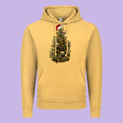 Vintage Hoodie Skeleton merry christmas tree