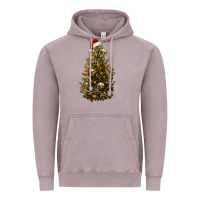 Vintage Zinc Skeleton merry christmas tree Vintage Hoodie - RanaPortraitStore