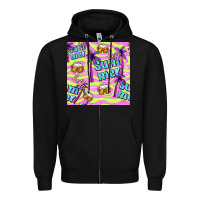 Black hello summer and beer seamless pattern Zipper Hoodie - BundleAndBundleShop