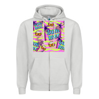Dove Grey hello summer and beer seamless pattern Zipper Hoodie - BundleAndBundleShop