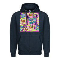 Navy hello summer and beer seamless pattern Zipper Hoodie - BundleAndBundleShop