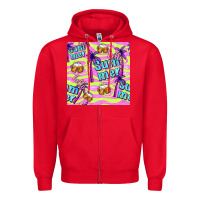 Red hello summer and beer seamless pattern Zipper Hoodie - BundleAndBundleShop