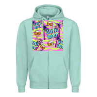 Seafoam hello summer and beer seamless pattern Zipper Hoodie - BundleAndBundleShop