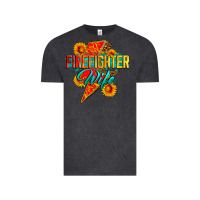 Vintage Black firefighter wife with lightning bolt Vintage Tee - Zillion Design Studio