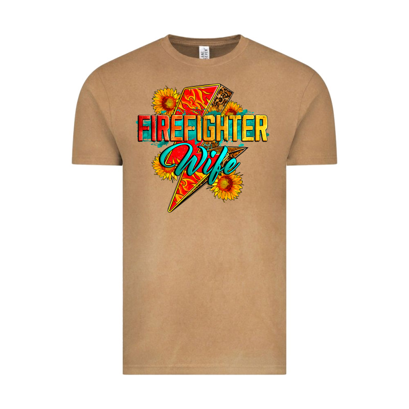 Firefighter Wife With Lightning Bolt Vintage Tee by Zillion Design Studio | Teevron