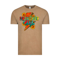 Vintage Coffee firefighter wife with lightning bolt Vintage Tee - Zillion Design Studio