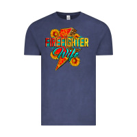 Vintage Denim firefighter wife with lightning bolt Vintage Tee - Zillion Design Studio