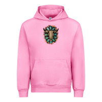 Fuchsia Pink Western Gemstone Bull Skull Urban Hoodie - Bettercallsaul